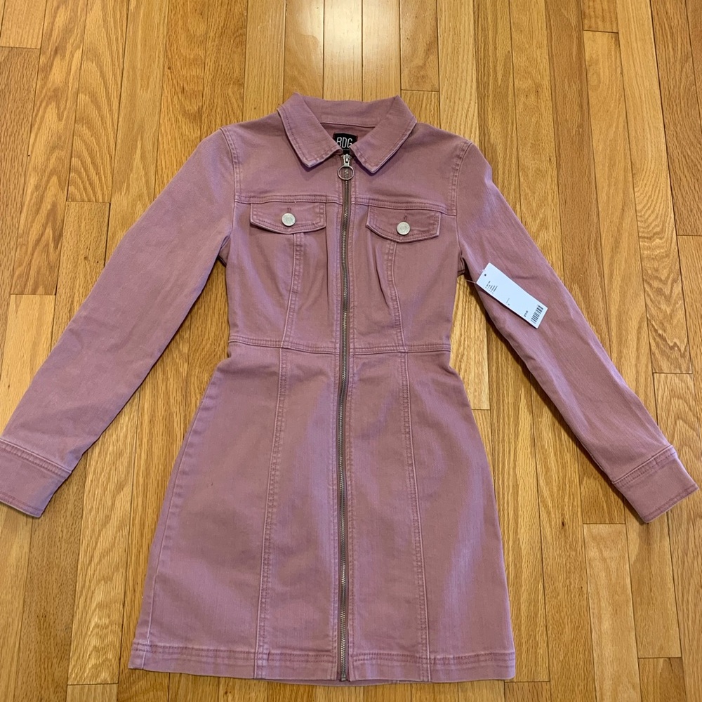 BDG Zip Up Denim Dress